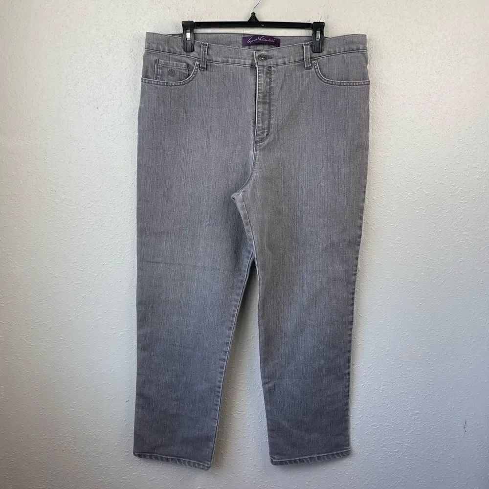 Gloria Canderbilt Gray Amanda Pants Size 16 Short EUC